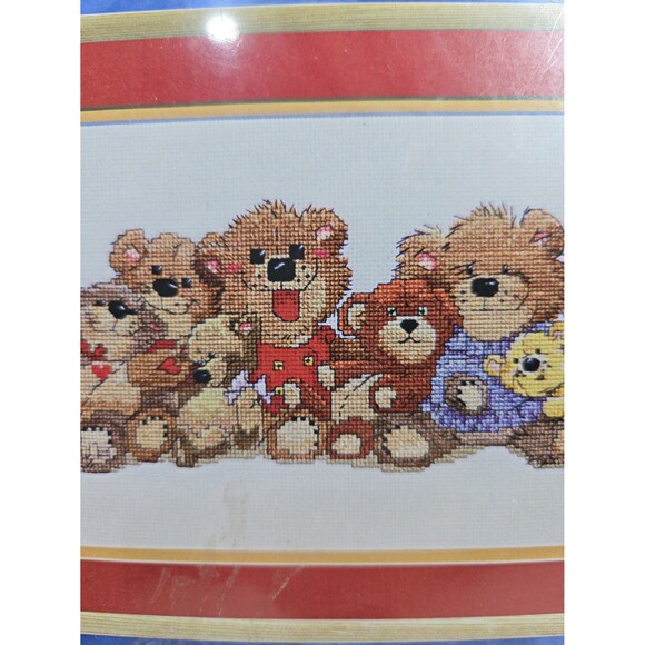 Vintage NEW Janlynn Suzy's Zoo Bears of Duckport Cross Stitch Kit Kids Room 2001 - Picture 8 of 8